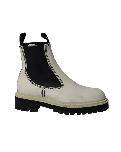Proenza Schouler Woman Ankle Boots Cream Size 6 Bull Skin In White