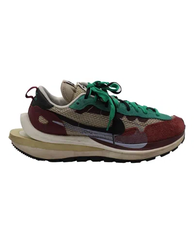 Sacai X Nike Vaporwaffle Sneakers In Villain Red Suede In Multi