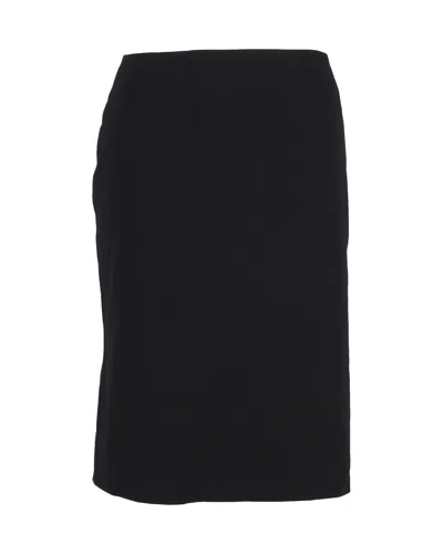 Theory Pencil Skirt In Black Cotton In Black