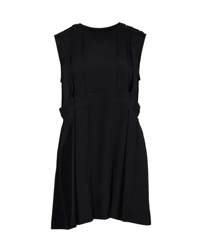 Marni Pleated Mini Dress In Black Acetate In Black