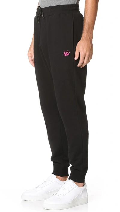 Shop Mcq By Alexander Mcqueen Rib Sweatpants In Darkest Black