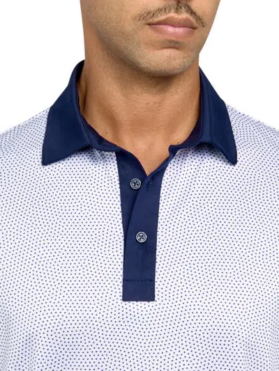 Construct Con.struct Dot Print Performance Golf Polo In White/black