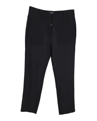 Ann Demeulemeester Straight Leg Pants In Black Wool In Black