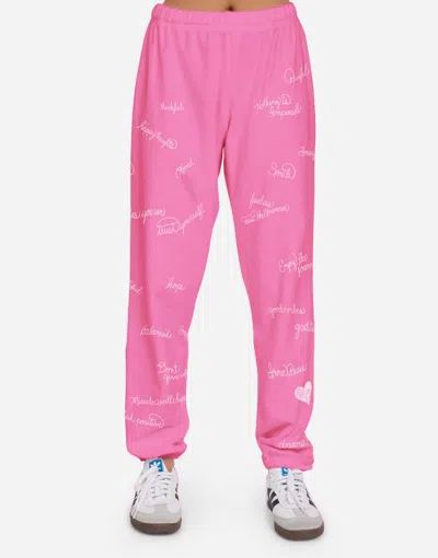 Lauren Moshi X Tanzy X Happy Thoughts In Bright Pink