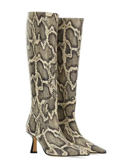 Aeyde Bottes À Imprimé En Cuir In Multicolor