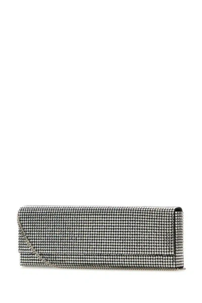 Amina Muaddi Women's Embellished Satin Amini Paloma Clutch In Silver