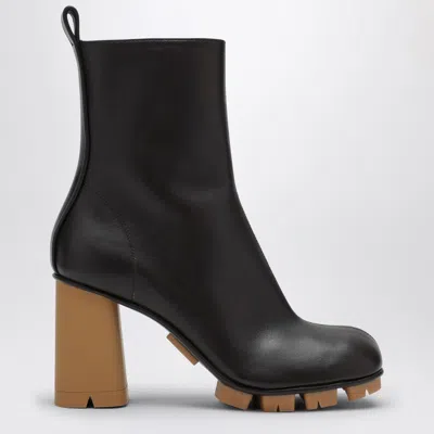 Bottega Veneta Shore 70 Nappa Leather Ankle Boots In Brown
