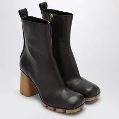 Bottega Veneta Shore 70 Nappa Leather Ankle Boots In Brown