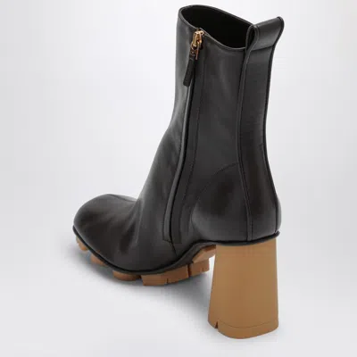 Bottega Veneta Shore 70 Nappa Leather Ankle Boots In Brown