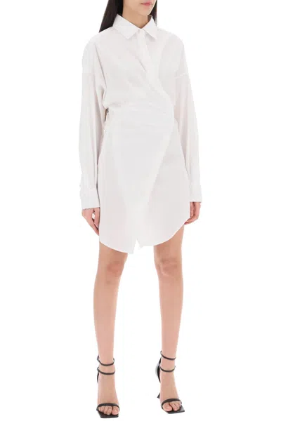 Diesel Midi Chemisier With Logo In White
