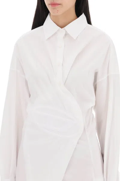 Diesel Midi Chemisier With Logo In White