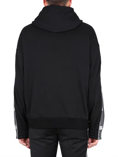 Dolce & Gabbana Men's Sweatshirt With Logoed Band In Black
