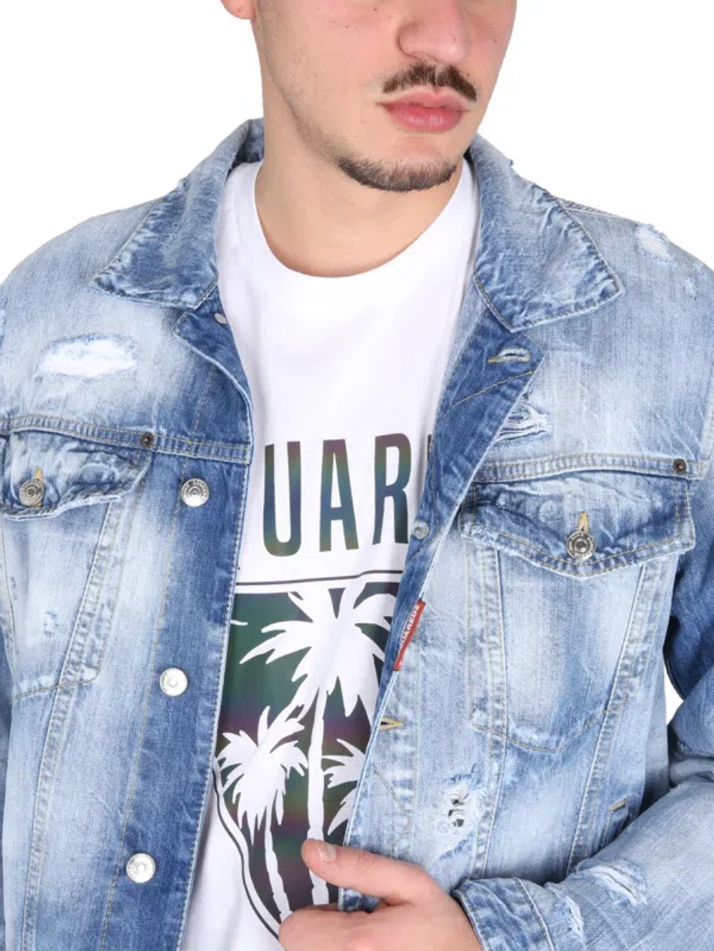 Dsquared2 Dsquared Men T-shirt D2 Caten's Beach In White