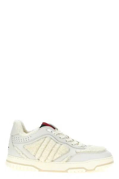 Gucci Reweb Sparrow Low-top Leather Sneakers In White