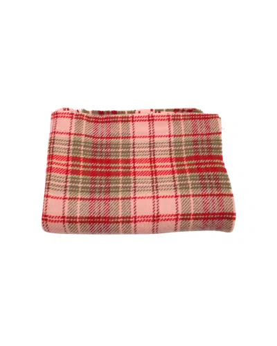 Acne Studios Cassiar Checked Logo Scarf In Red Wool In Red