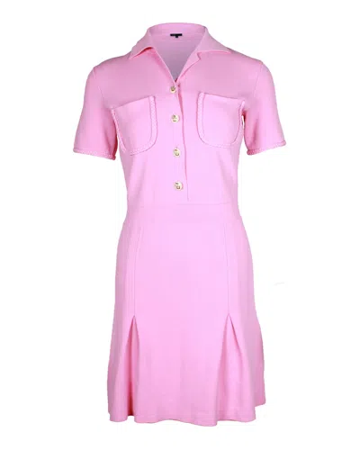 MAJE RADENE BRAID-TRIM MINI DRESS IN PINK VISCOSE 