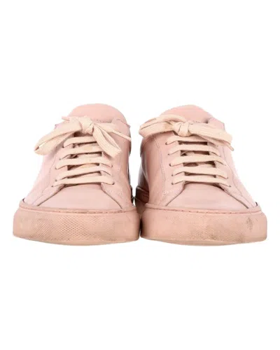 Common Projects Original Achilles Leather Sneakers In Pink