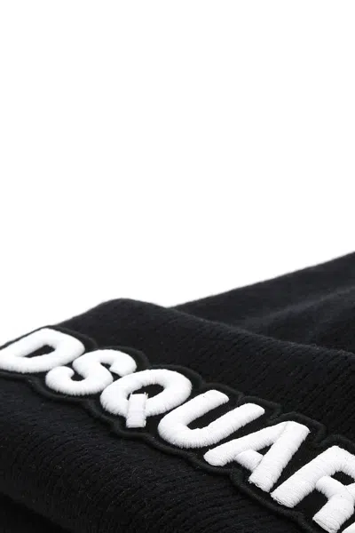Dsquared2 Wool Logo Hat In Black