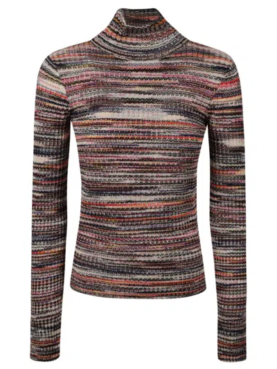 Missoni Rollkragenpullover Aus Rippstrick In Space-dye-optik In Powder