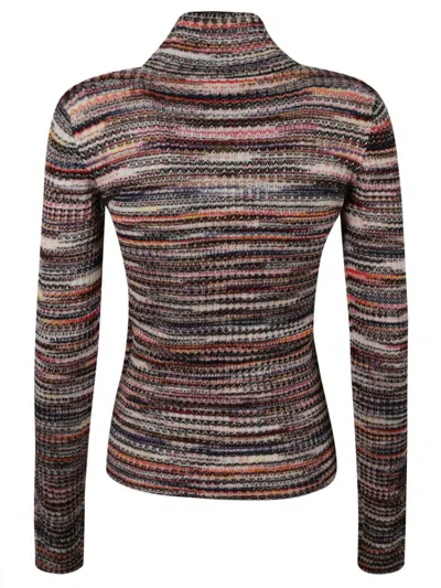 Missoni Rollkragenpullover Aus Rippstrick In Space-dye-optik In Powder