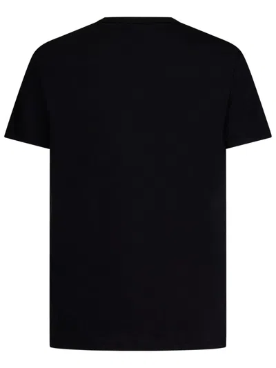 Tom Ford Black Stretch Cotton Crew Neck T-shirt In Black