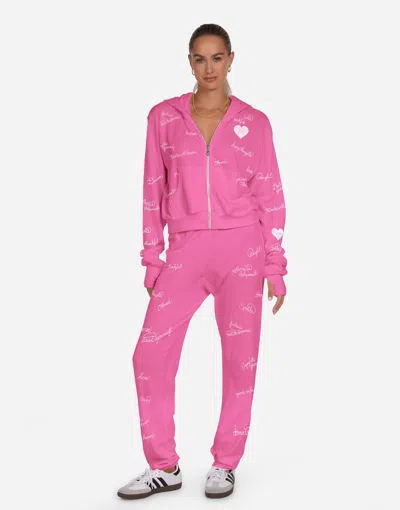 Lauren Moshi X Hezly X Happy Thoughts In Bright Pink
