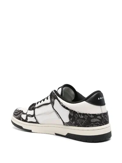 Amiri Multicolor Leather And Fabric Bandana Denim Skel Sneakers