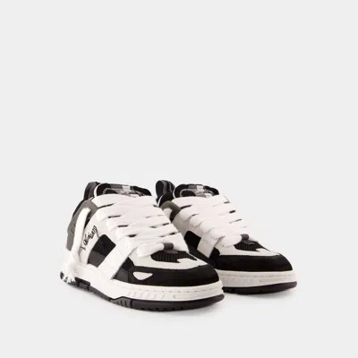 Axel Arigato Area Patchwork Sneakers In Black Leather And Fabric
