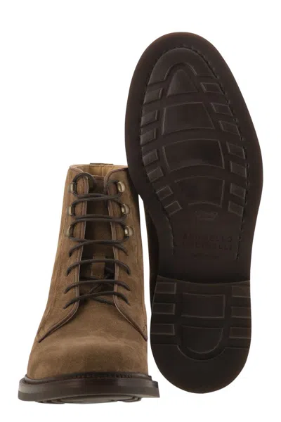 Brunello Cucinelli Men Suede Lace-up Boot