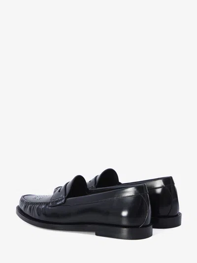 Celine Men's Leather Loafers With Perforated Detail