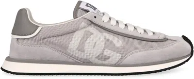 Dolce & Gabbana Man Grey Suede And Mesh Dg Aria Sneakers