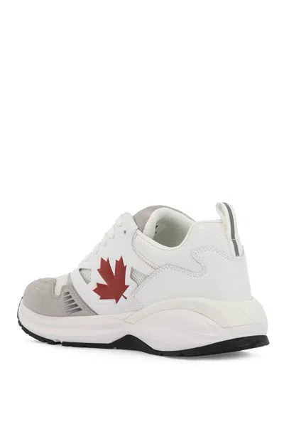 Dsquared2 Sneakers - Vitello+suede+mesh - Bianco+rosso