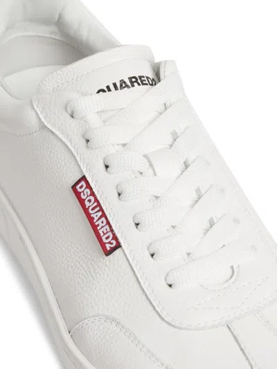 Dsquared2 Man Sneakers White Size 6.5 Leather