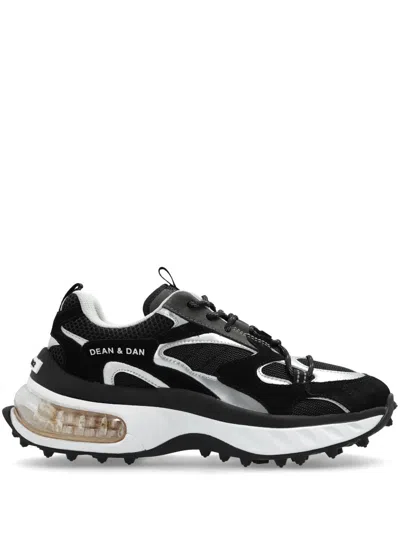 Dsquared2 Bubble Black Suede And Mesh Running Sneakers