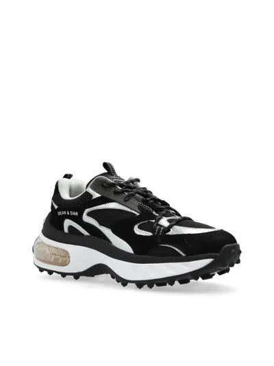 Dsquared2 Bubble Black Suede And Mesh Running Sneakers