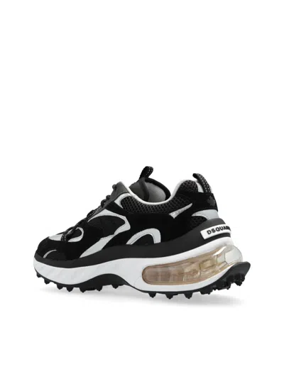 Dsquared2 Bubble Black Suede And Mesh Running Sneakers