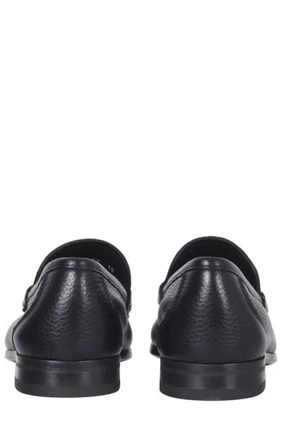 Ferragamo Leather Loafers With Gancini Details