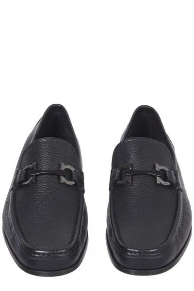 Ferragamo Leather Loafers With Gancini Details