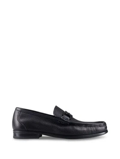 Ferragamo Leather Loafers With Gancini Details
