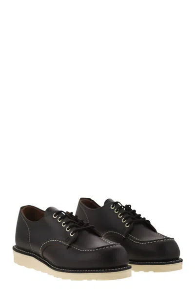 Red Wing Black Leather Sneakers With Textured Rubber Sole