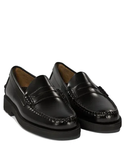 Sebago Black Pull-on Loafers