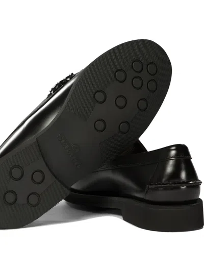 Sebago Black Pull-on Loafers