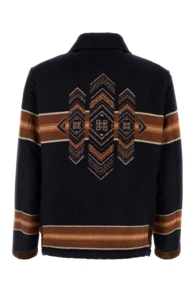 Fay Embroidered Wool Blend 4 Ganci Yateh Jacket In Multicolor
