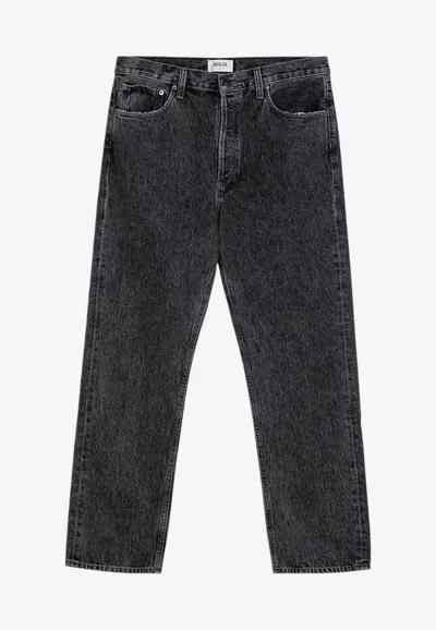 Agolde Gray Jeans In Regenerated Denim In Gray