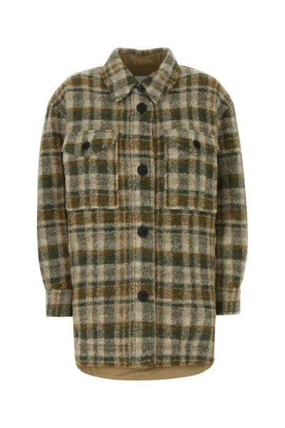 Isabel Marant Étoile Cappotto Harveli In Misto Poliestere Ricamato Donna In Multicolor