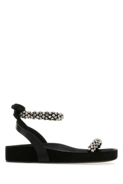 Isabel Marant Embellished Strap Mellan Sandals In Black