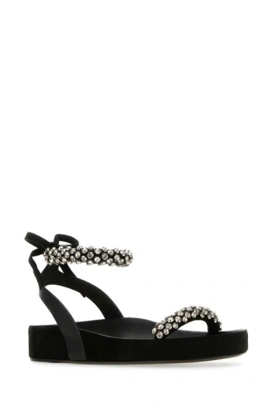 Isabel Marant Embellished Strap Mellan Sandals In Black