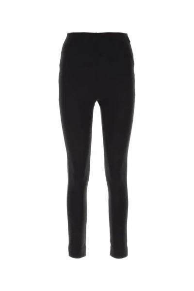 Moncler Brand-embossed Slim-fit High-rise Stretch-woven Leggings In Black