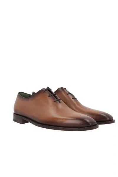 Shop Berluti Flat Shoes In Brown