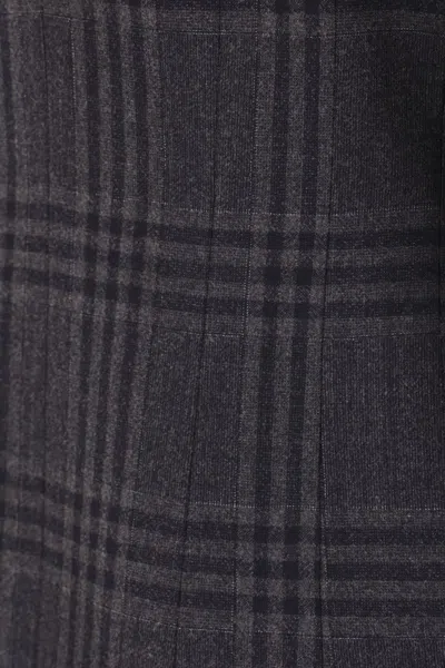 Fendi Tailored Blazer In Checked Wool In Grey